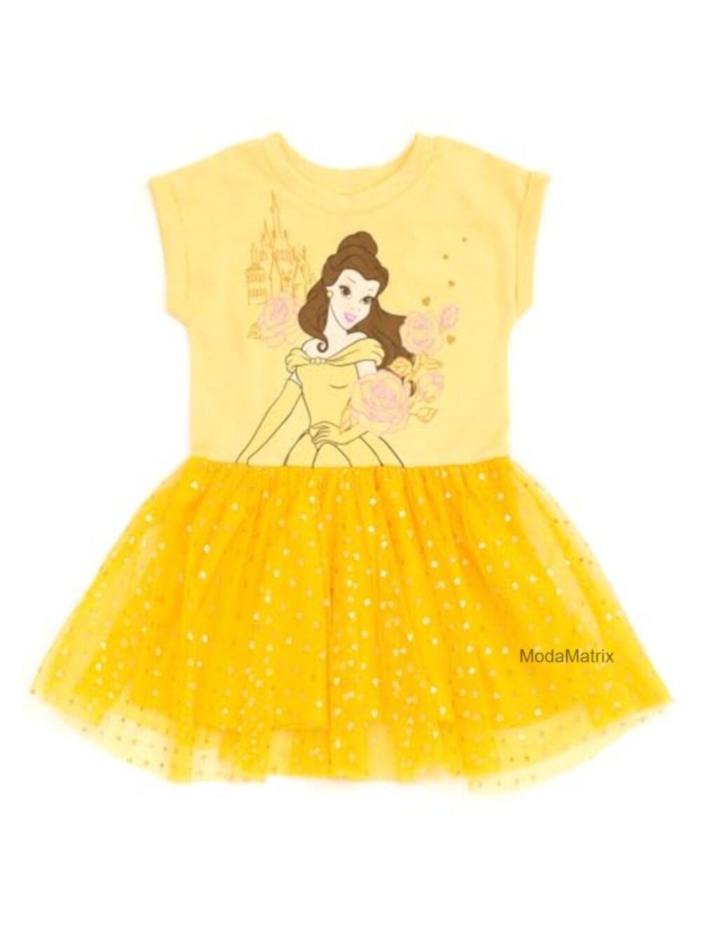 Disney Princess Tutu Dress Cotton Blend Short Sleeve Fit & Flare Kids